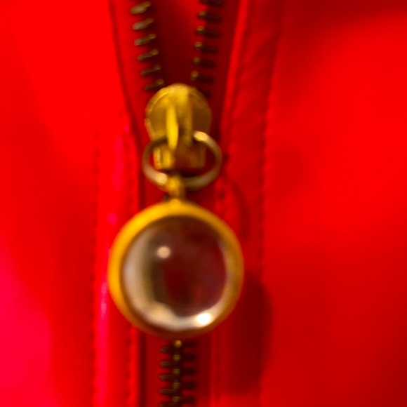 COPY - Emanuel Ungaro red leather motto jacket with crystals - Picture 2 of 8